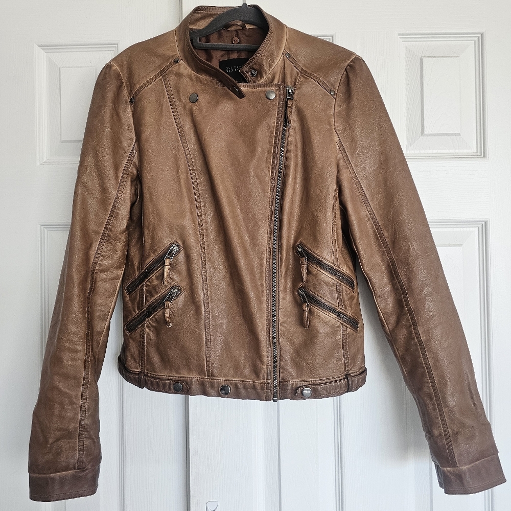 Vegan Leather Moto Jacket